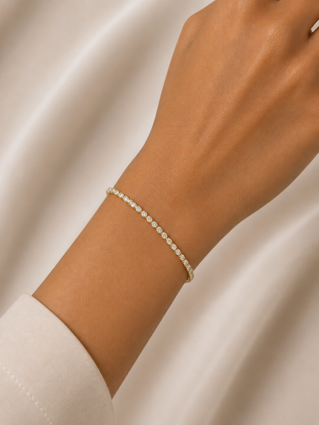 Classic Gold Tennis Bracelet – Slim
