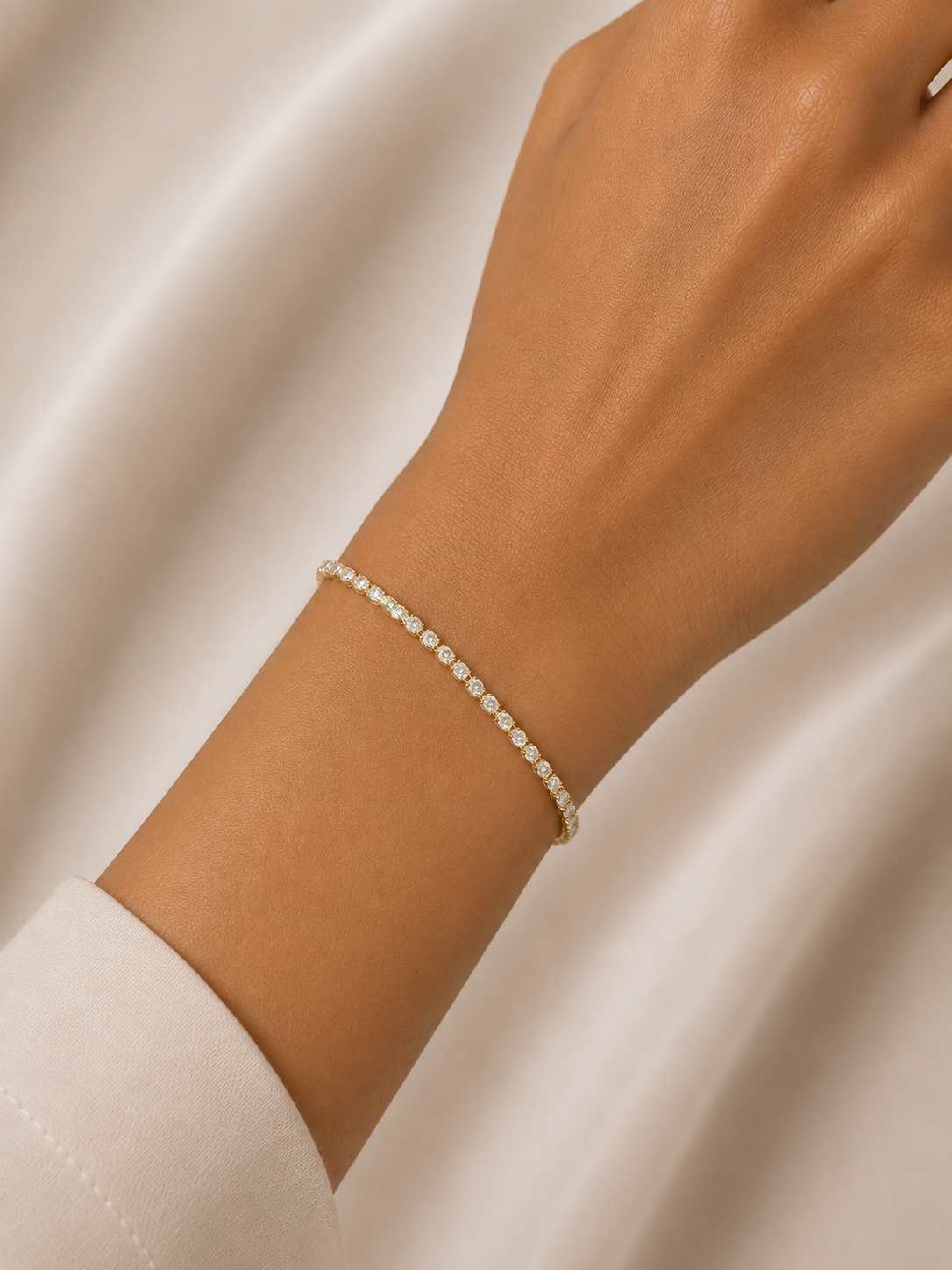 Classic Gold Tennis Bracelet – Slim