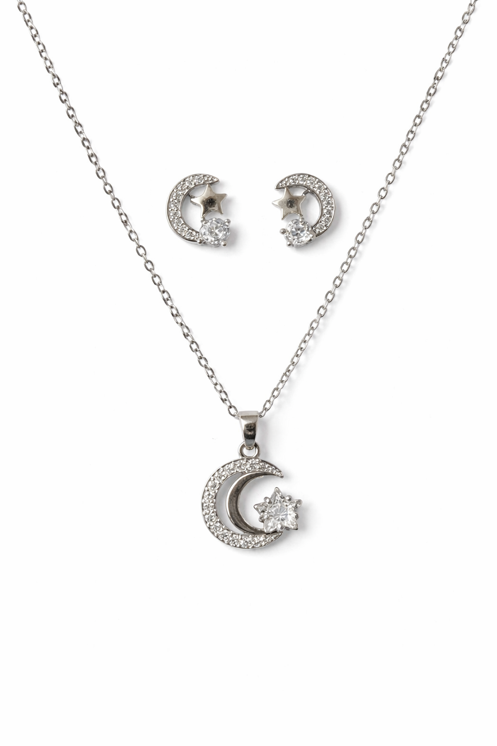 Celeste Moon Pendant Set