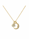 Crescent Glow Pendant in Gold