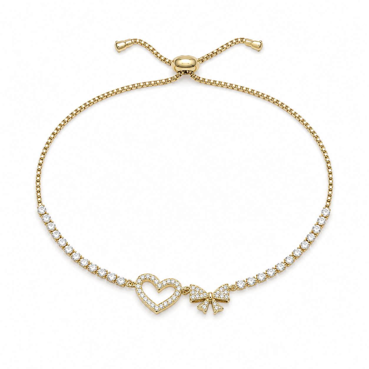 Heart and Bow Bracelet