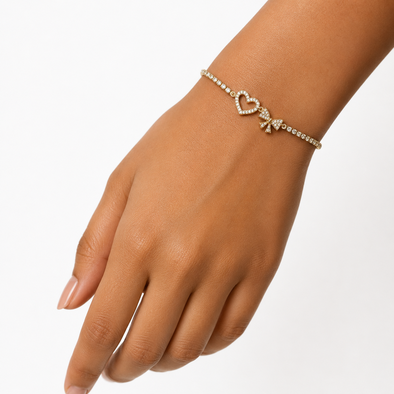 Heart and Bow Bracelet