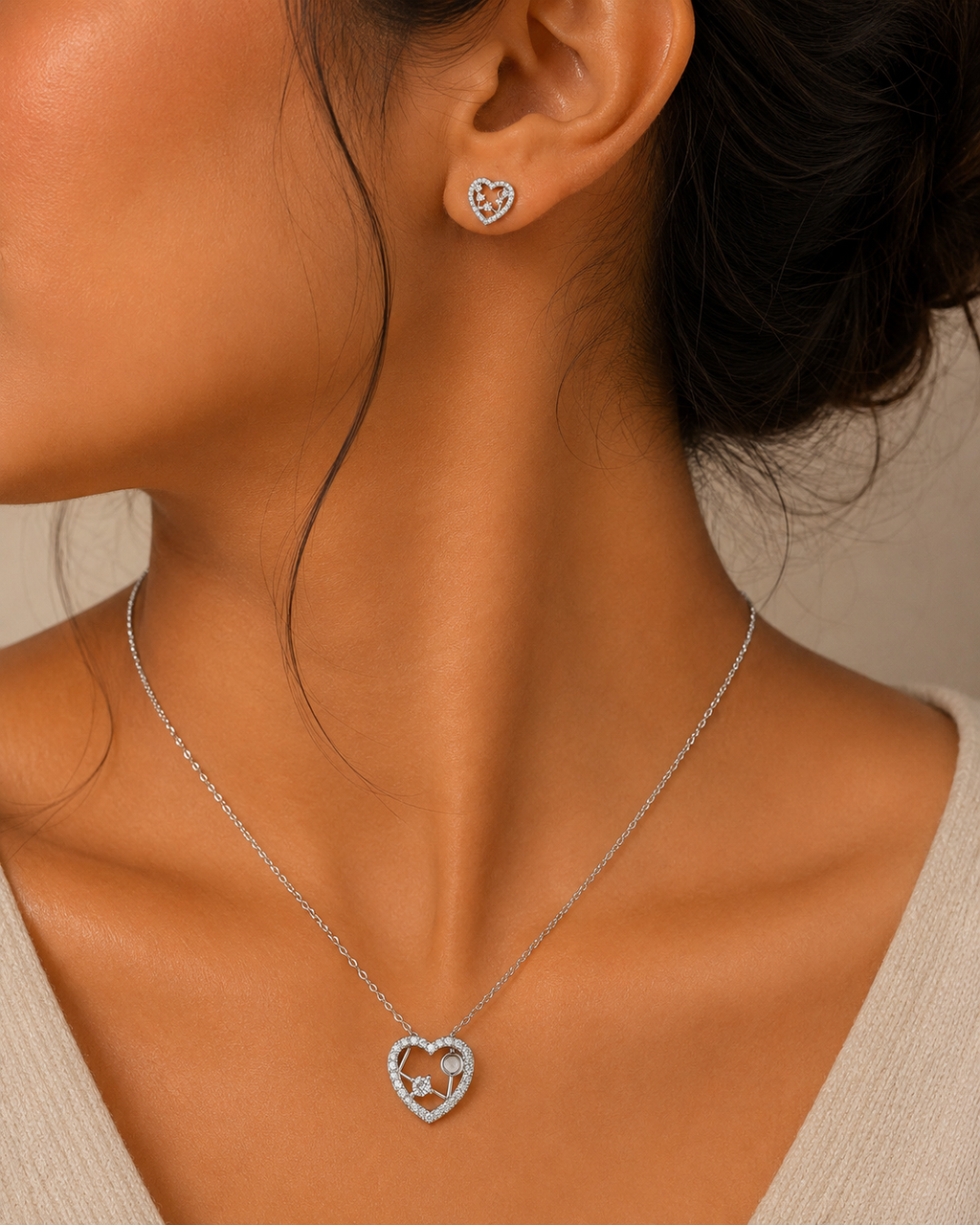 Amora Heart Pendant Set