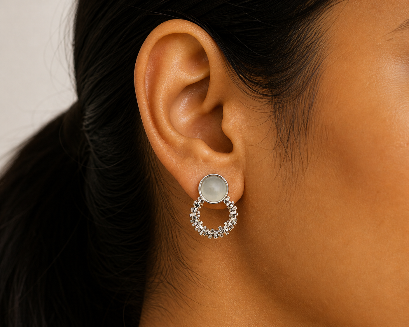 Aura Earrings in Silver