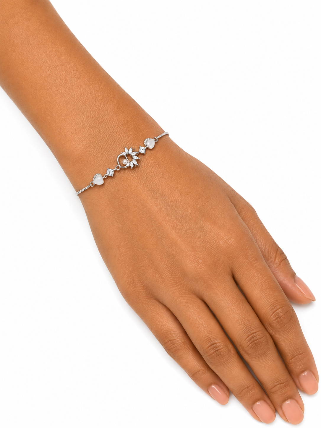 Crystal Heart Bloom Bracelet