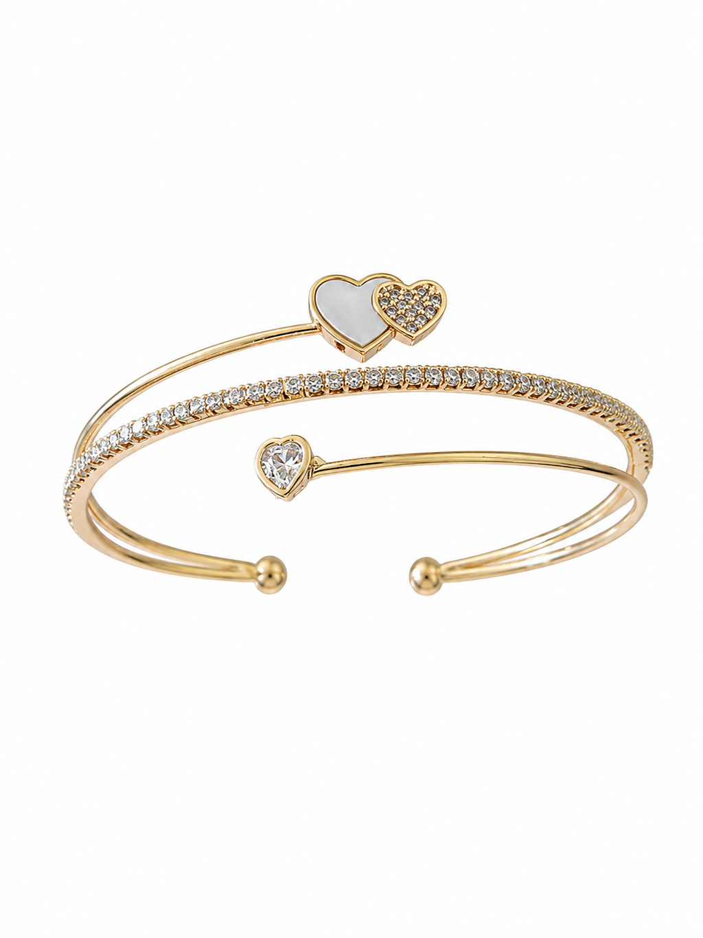 Twin Heart Cuff