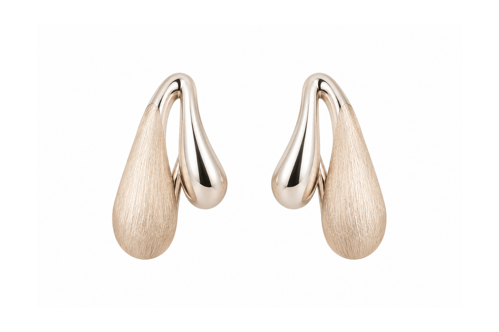 Rose Gold Veil Earrings