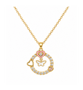 Fluttering Hearts Pendant in Gold