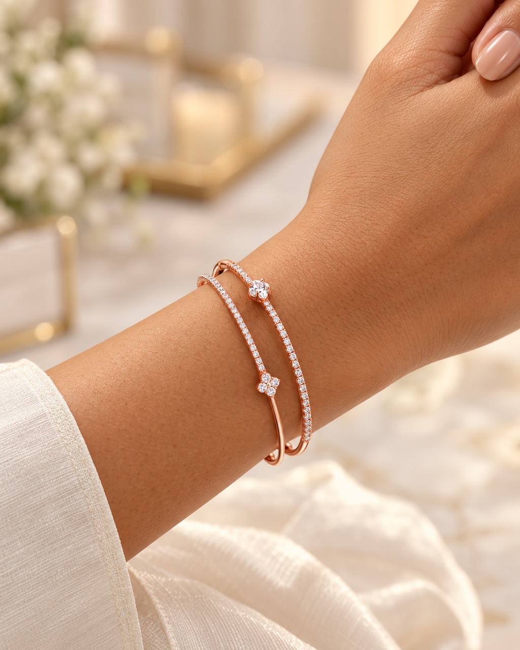 Fleur Crystal Cuff