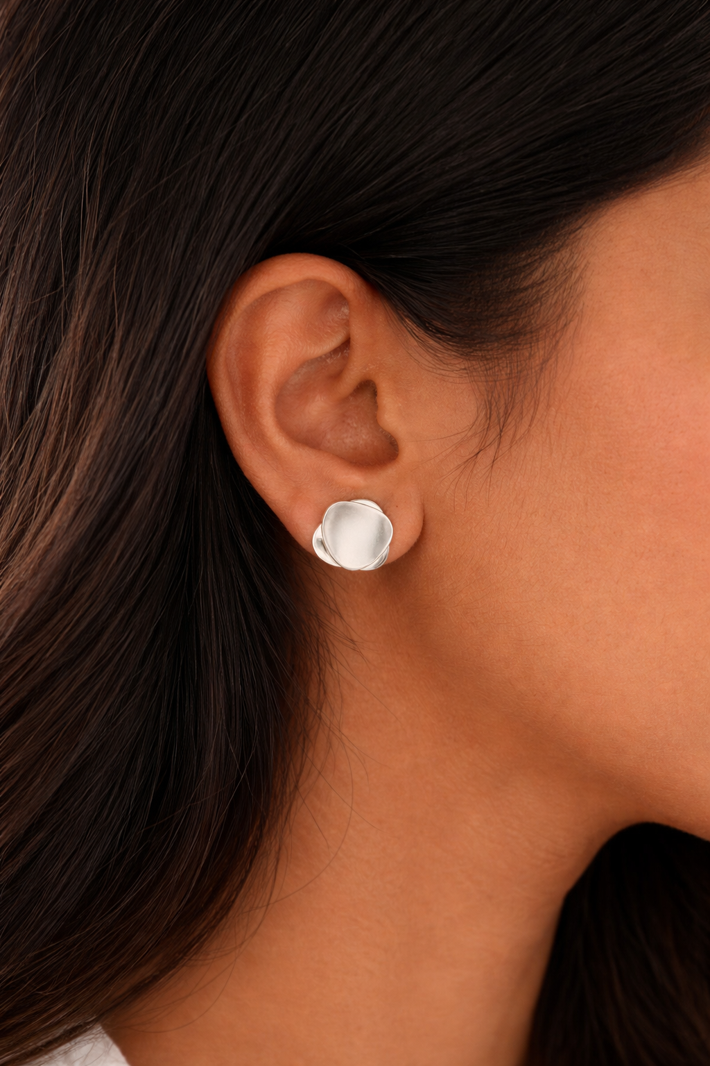 Silver Pebble Studs