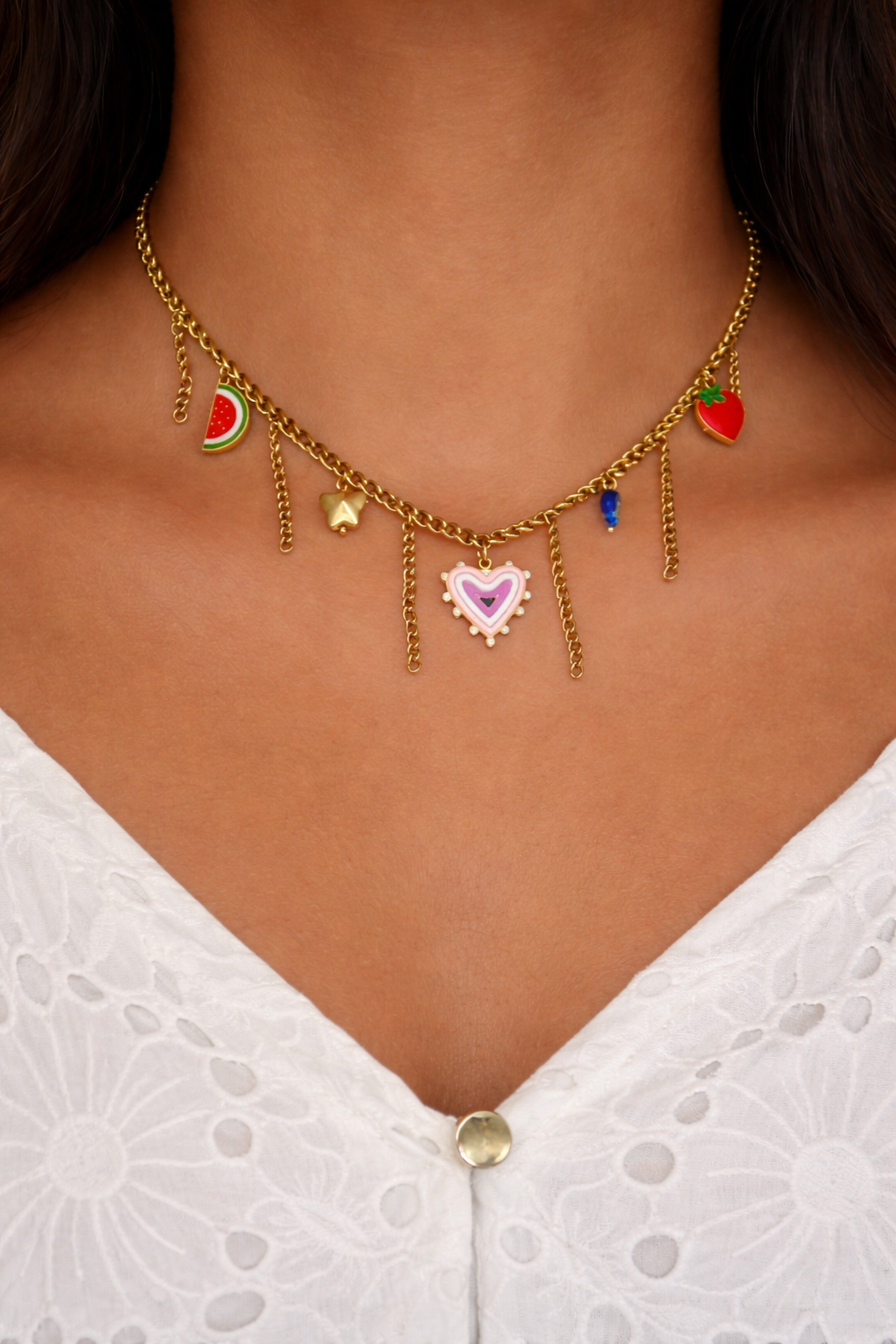 Candy Heart Charm Necklace