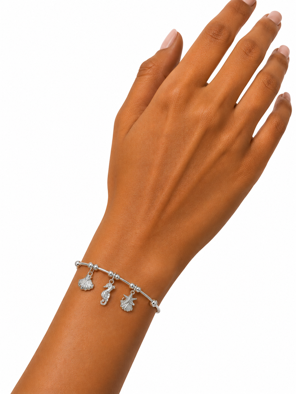 Silver Tide Charm Cuff